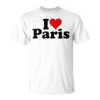 I Love Heart Paris France T-Shirt