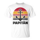 Papitänatertag Bester Papa Anker Norden Kapitän T-Shirt