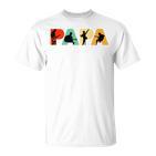 Retro Gitarre Papa Lustiger Papa Gitarrenspieler T-Shirt