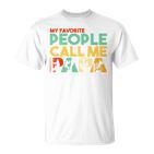 Retro Papa Line Worker Papa Witzigatertag T-Shirt