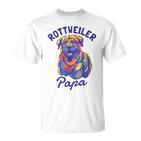 Rottweiler Papa Rottie Dad Dog Lovers T-Shirt