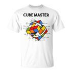 Rubik's Cube Magic Cube Retro Rubi Vintage Nerd White T-Shirt