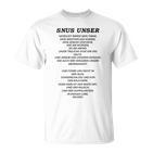 Snus Unser Heilgt Werde Dein Tabak T-Shirt