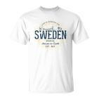 Sweden Retro Style Vintage Sweden White S T-Shirt