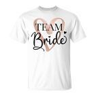Team Braut Junggesellenabschied Dezent Herz Jga Bride To Be T-Shirt