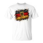 Vintage Deutsch Banner Fan Deutschland Flagge Retro Kunst T-Shirt