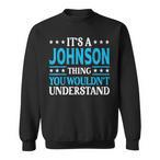 Johnson Name Sweatshirts
