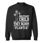 Military Child Dandelion Sweatshirts