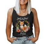 Girl Who Loves Foxes Tank Tops