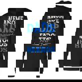 Awesome Dads Have Tattoos And Beards Father's Day Long Sleeve T-Shirt