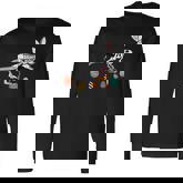 T Rex Easter Skeleton Bunny Basket Egg Hunt Easter Day Long Sleeve T-Shirt