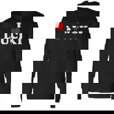 I Love Lucki I Heart Lucki Red Heart Long Sleeve T-Shirt