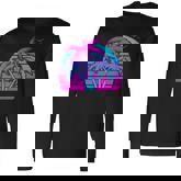 Tropical Vaporwave Hawaiian Palm Tree Hawaii Beach Edm Long Sleeve T-Shirt