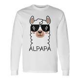 Alpapa Alpaca Llama Lover Father's Day Animals Daddy Long Sleeve T-Shirt