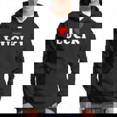 I Love Lucki I Heart Lucki Red Heart Hoodie