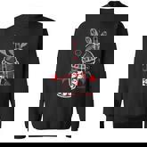 Ghos-Tea Spooky Boba Emo Goth Alt Red Sweatshirt