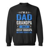 I'm A Dad Grandpa And Great Grandpa Nothing Scares Me Mens Sweatshirt