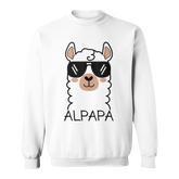 Alpapa Alpaca Llama Lover Father's Day Animals Daddy Sweatshirt