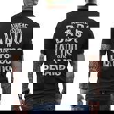 Awesome Dads Have Tattoos And Beards Father's Day Dad Men's T-shirt Back Print