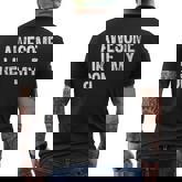 Awesome Like My Son Father's Day Parent's Family Men's T-shirt Back Print