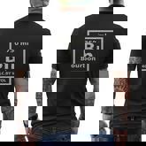 Bourbon Periodic Table Element Shirt Chemistry Humor Mens Back Print T-shirt