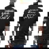 Boyfriend Fiancé Engagement Engaged Couple Matching Men's T-shirt Back Print