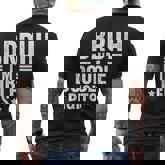 Bruh I'm Double Digits 10Th Birthday 10 Year Old Boy Men's T-shirt Back Print