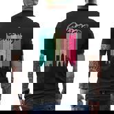 Chicago 80'S Retro Vintage Chicago Skyline Mens Back Print T-shirt