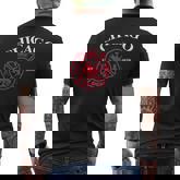 Chicago Illinois Fire Rescue Department Firefighter Fireman Men's T-shirt Back Print