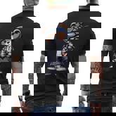 Cute Hip Hop Teddy Bear 90 Hip Hop West Coast Chicano Men's T-shirt Back Print