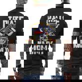 Family Skull Pirate Mommy Jolly Roger Crossbones Flag Men's T-shirt Back Print