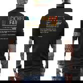Fathers Day Black Father Definition African American Dad Men's T-shirt Back Print