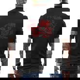 Japanese Aesthetic Dragon Kanji Mens Back Print T-shirt