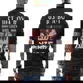 Japanese Anime Boys Just A Boy Who Loves Anime Men's T-shirt Back Print