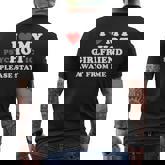 I Love My Psyhotic Girlfriend So Please Stay Away From Me Men's T-shirt Back Print