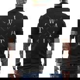 Minimalist Word Twat With Arrows And Pointers Men's T-shirt Back Print