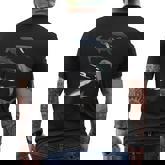 Orca Whale Great White Shark Narwhal Dolphin Sea Creatures Mens Back Print T-shirt