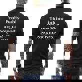Probably Thinking About Food Or Serial Killers True Crime Men's T-shirt Back Print