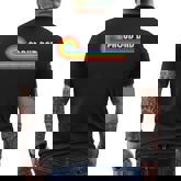 Proud Dad Gay Pride Lgbt Flag Vintage Parent Father's Day Men's T-shirt Back Print