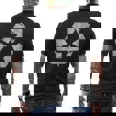 Recycle Symbol Logo Earth Day Green Deal Climate Change Men's T-shirt Back Print