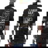Retro Birthday Legends Were Born In 1982 September Mens Back Print T-shirt