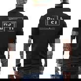 Rush Periodic Table Elements Mens Back Print T-shirt