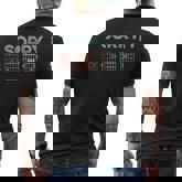 Sorry I-Dgaf Hidden Message Guitar Chords Music Note Men's T-shirt Back Print