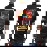 Total Solar Eclipse 2024 Nebraska Vintage Men's T-shirt Back Print