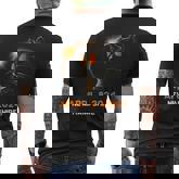 Total Solar Eclipse 2024 New Hampshire Cat Lover Glasses Men's T-shirt Back Print