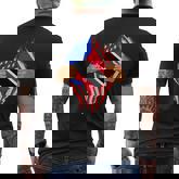 Trinidad And Tobago Blood Inside Me  Flag Mens Back Print T-shirt