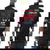 I Have Two Titles Dad And Grandpa Fathers Day Usa Flag Men's T-shirt Back Print