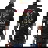 Vintage Grandpa Man Myth Legend Retro He Know Everything Men's T-shirt Back Print