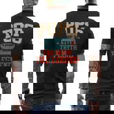 Vintage Pops Man Myth Legend Daddy Grandpa Fathers Day Men Men's T-shirt Back Print