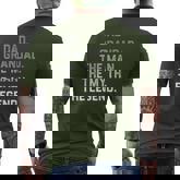 Dad Grandad The Man The Myth Legend Father’S Day Christmas Men's T-shirt Back Print